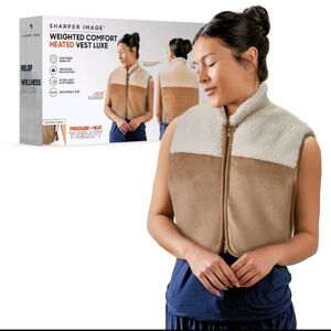 Sharper Image Pain Relief Weighted Comfort Heated Vest Luxe